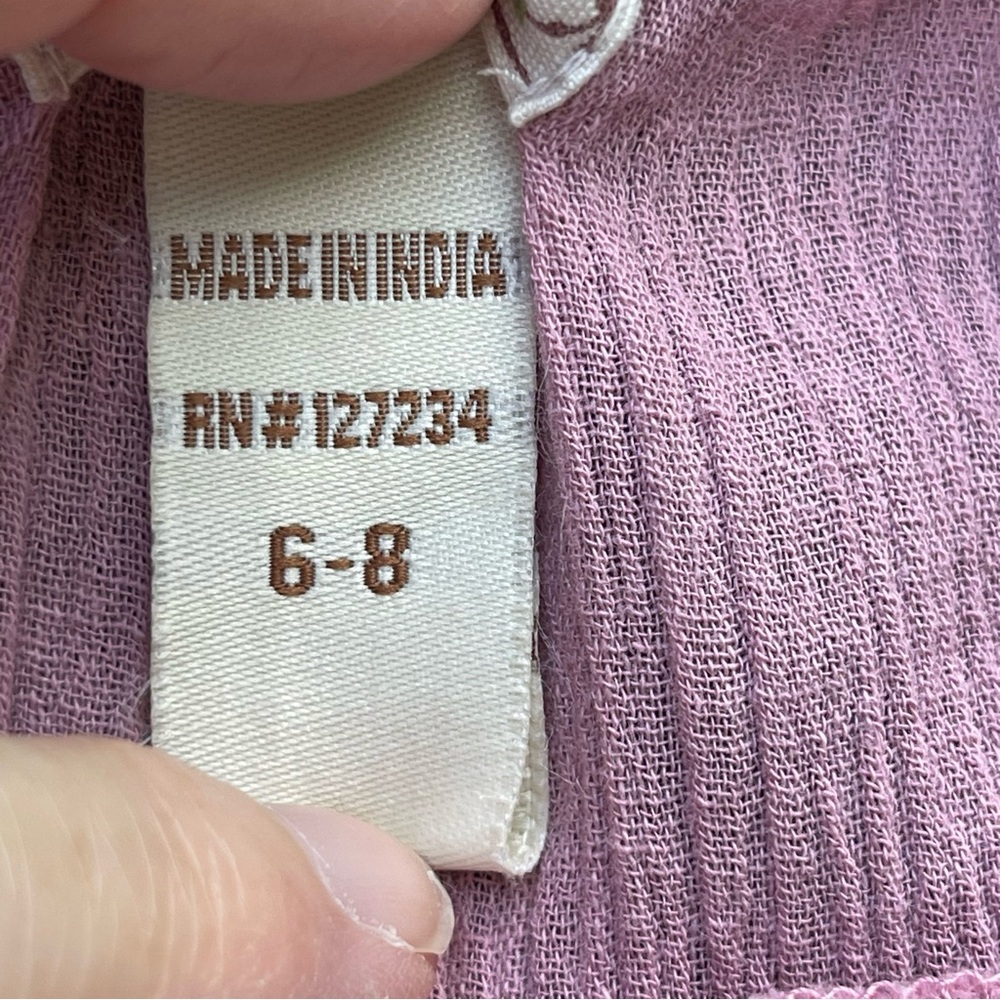 Tracy Porter Tank Top Boho Mauve/Pink Crochet Babydoll Women’s Size 6-8 EUC - Picture 14 of 15